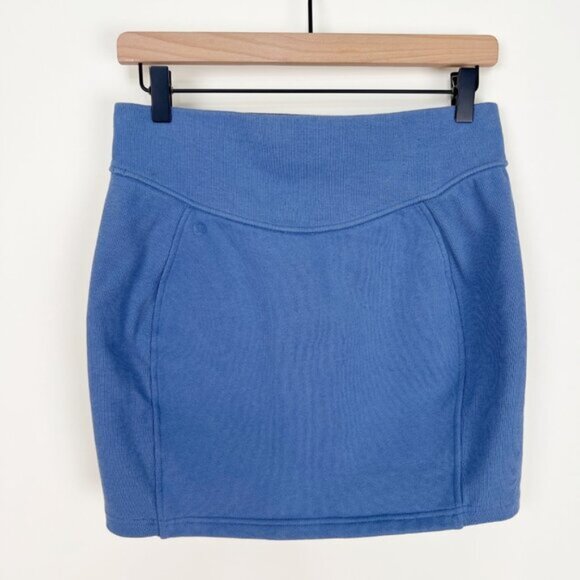 Lululemon Scuba High Rise Waisted Mini Skirt Knit Fleece Preppy Tennis Prep - M - Picture 8 of 10